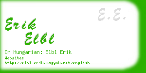 erik elbl business card
